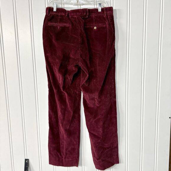 VINEYARD VINES Pants Mens Size 33X29 Wine Red Corduroy Mid Rise Straight Leg - Picture 5 of 7